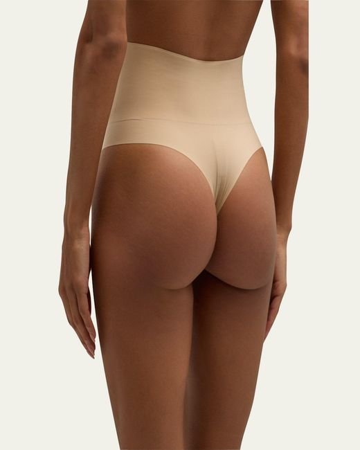 Commando Blue High-Rise Zone Smoothing Thong