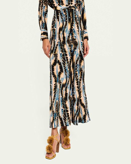 Ulla Johnson White Rowan Button-Front Silk Skirt