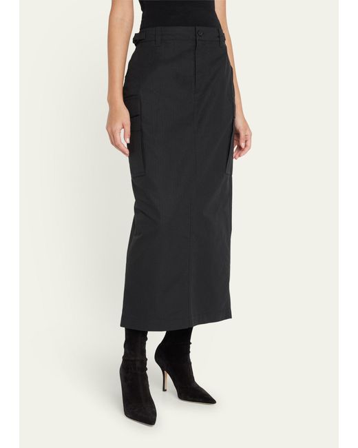 Wardrobe NYC Black Cargo Pocket Skirt