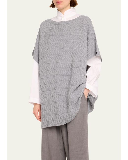 Eskandar Gray Kaftan Wool Top (long Length)