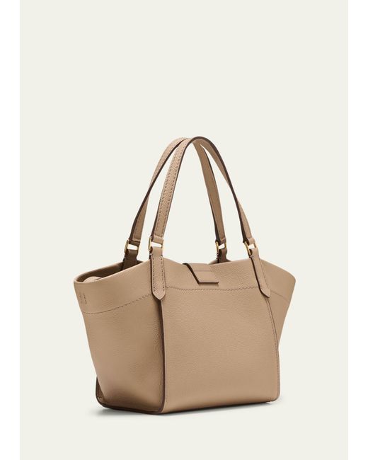 Tom Ford Natural Tara Small Tote In Grained Leather