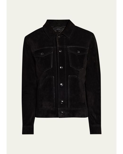 Tom Ford Black Cashmere Suede Jacket for men