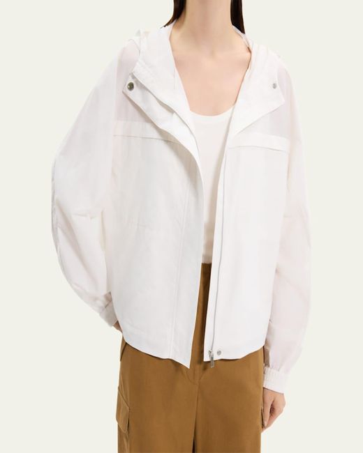 Theory Natural Gathered Hooded Jacket