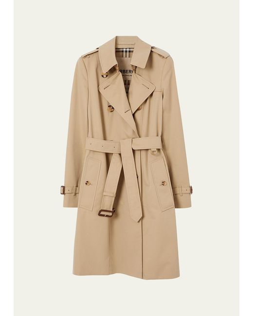 Burberry Natural Chelsea Belted Double-breasted Trench Coat