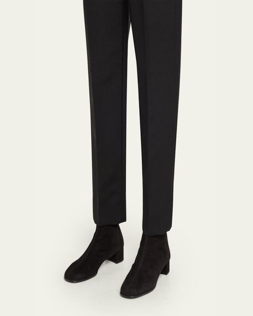 Prada Black Suede Ankle Booties