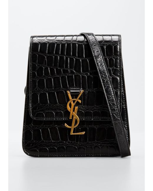 Saint Laurent Kaia Calfskin Ysl Satchel Bag in Black Lyst