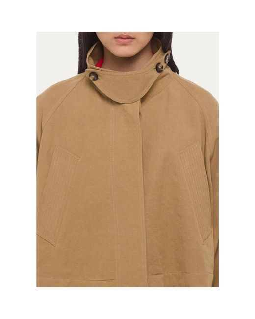 Helmut Lang Natural Cropped Trench Jacket