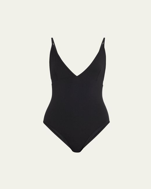 Totême  Black Classic One-Piece Swimsuit
