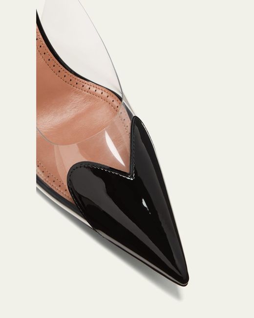 Alaïa Pink Coeur Plexi Heart-Toe Slingback Pumps