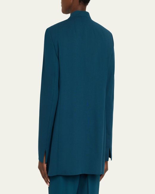 Akris Blue Alvar Open Tailored Jacket