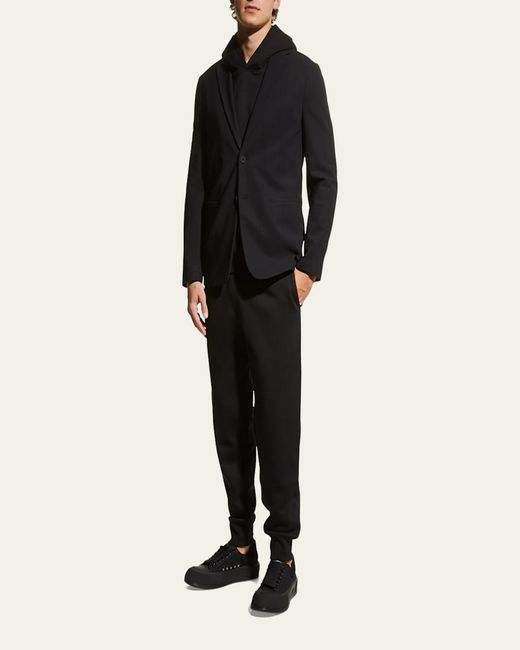Theory Black Clinton Precision Ponte Blazer for men
