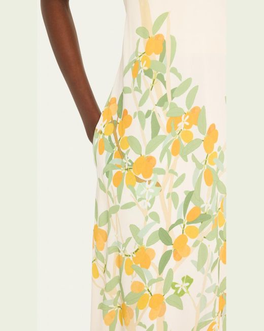 BERNADETTE Metallic Frannie Floral Print Maxi Dress