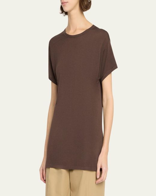 The Row Brown Kota Crewneck Tee
