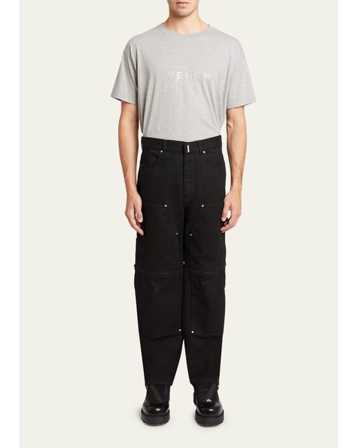 Givenchy Black Zip-off Carpenter Jeans for men