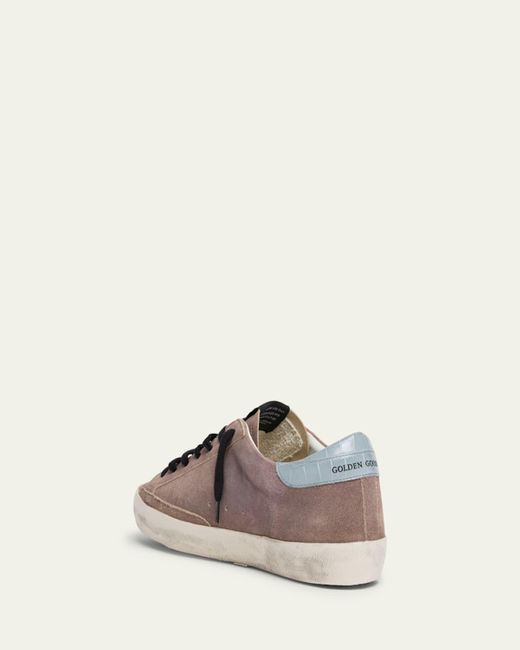 Golden Goose Deluxe Brand Natural Super Star Suede Low-Top Sneakers for men