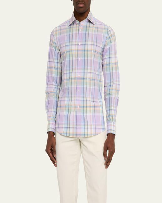 Ralph Lauren Blue Plaid Sport Shirt for men