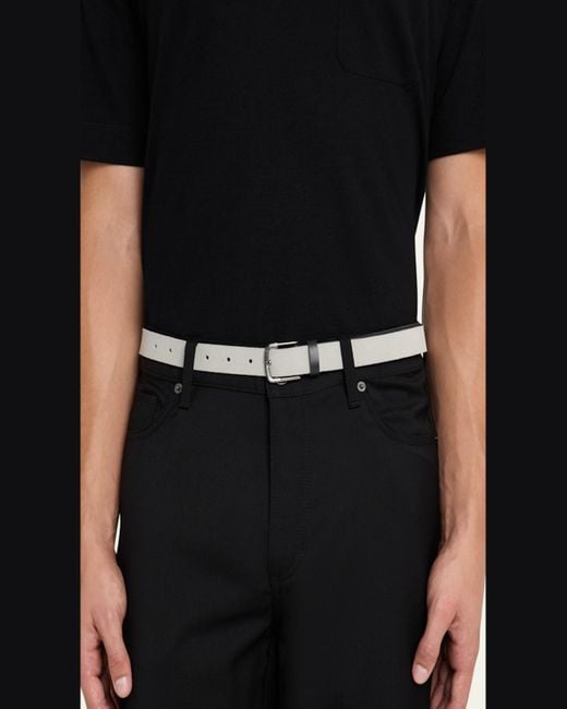 Giorgio Armani Natural Suede And Leather Reversible Belt for men
