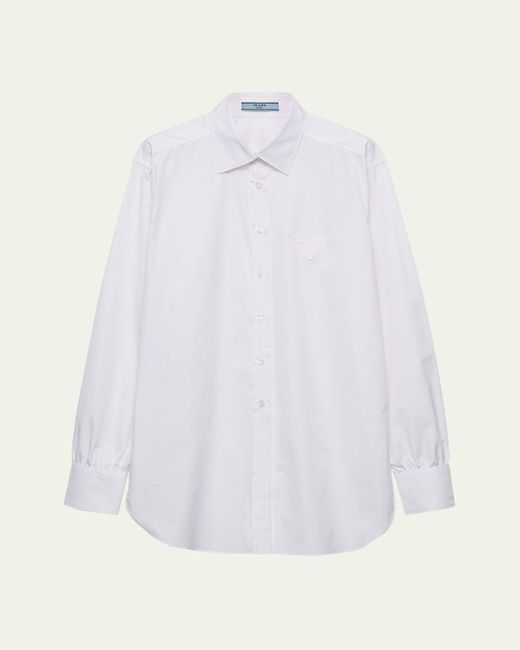 Prada White Button Down Poplin Shirt