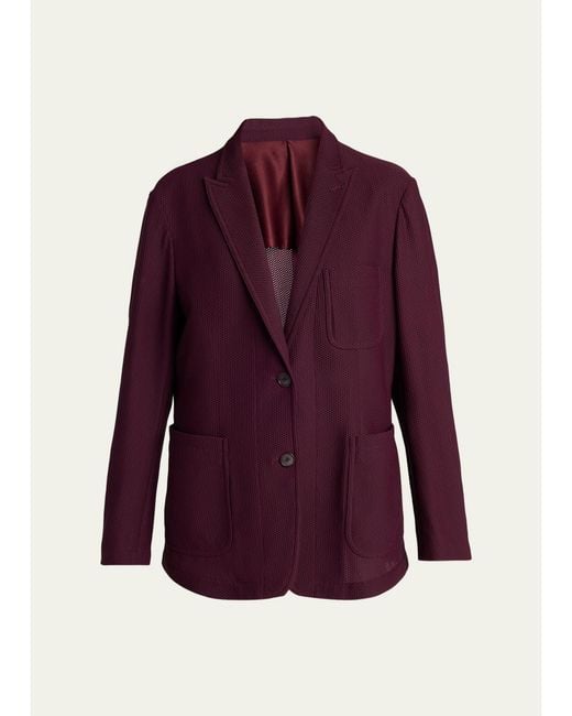 Giorgio Armani Purple Two-Button Blazer