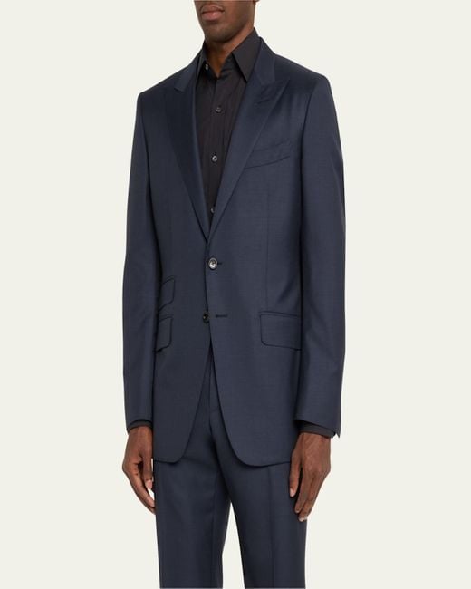 Tom Ford Gray Modern Fit Sharkskin Suit for men