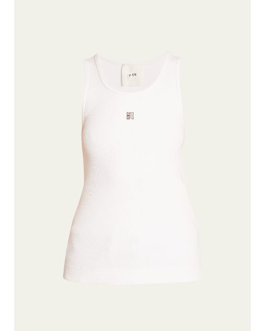 Givenchy Natural Classic Tank Top With Logo Detail