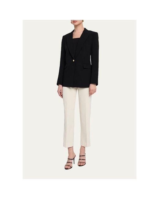 Kobi Halperin Black Rue Single-Button Crepe Jacket