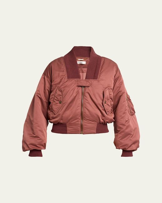 Chloé Red Short Bomber Jacket