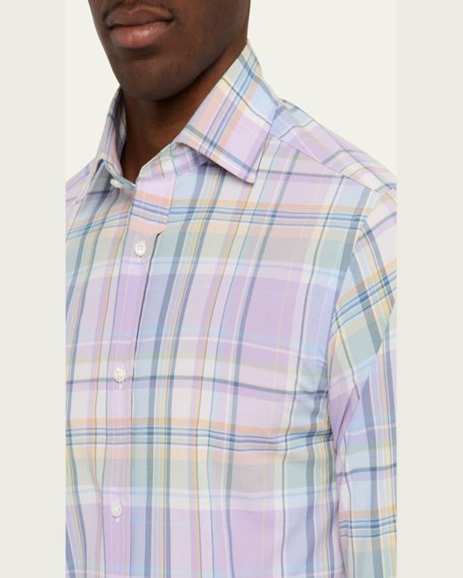 Ralph Lauren Blue Plaid Sport Shirt for men