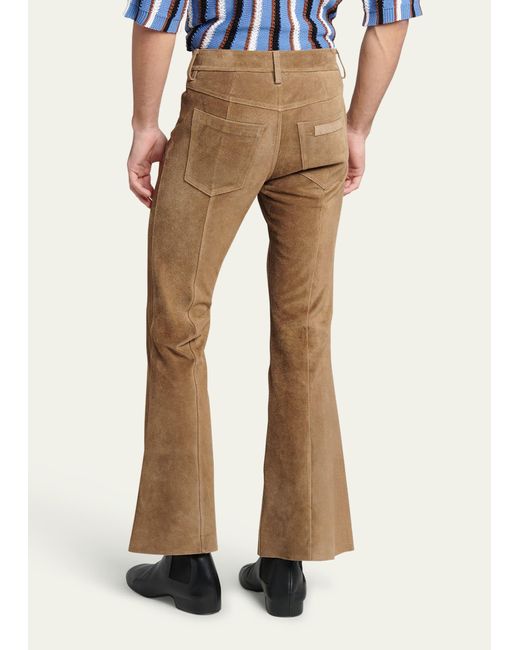 Marni Natural Suede 5-pocket Flare Pants for men
