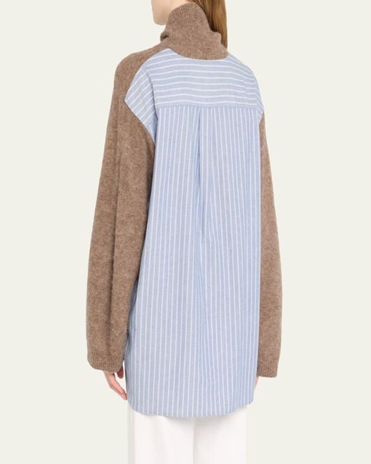 Sea Natural Mallory Combo Turtleneck Sweater