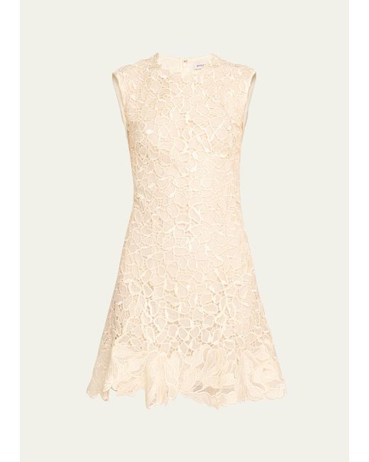 Jonathan Simkhai Natural Drake Sleeveless Corded Lace Mini Dress