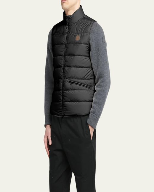 Moncler Black Treompan Down Puffer Vest for men