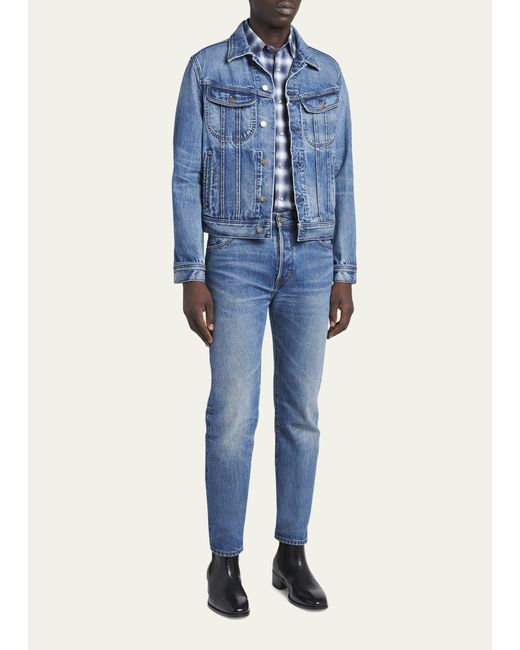 Tom Ford Blue Selvedge Slim-fit Jeans for men