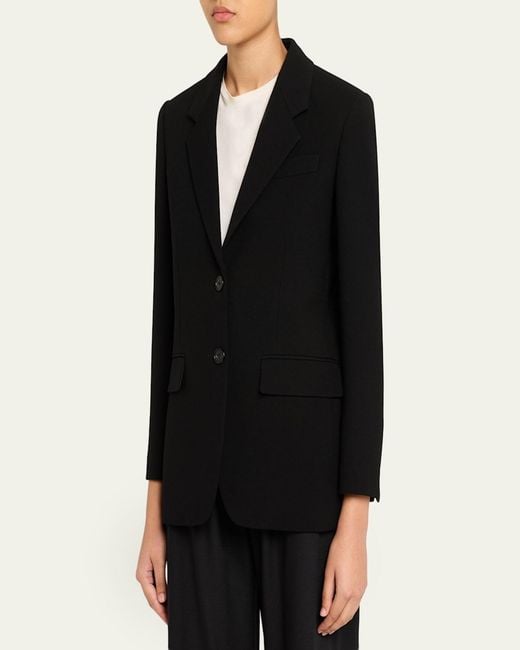 The Row Black Single-Breasted Blazer Jacket