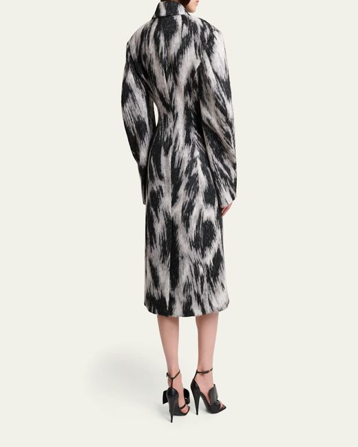 Givenchy White Animal Cocoon Coat