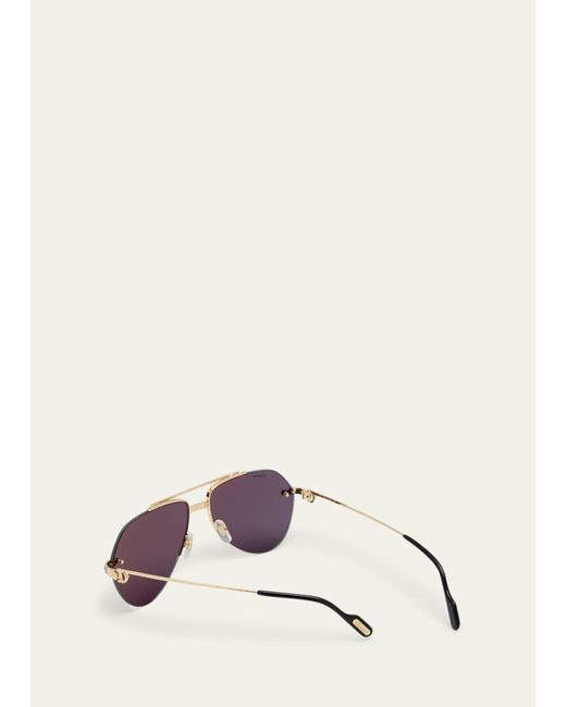 Cartier Natural Ct0427sm Metal Aviator Sunglasses for men
