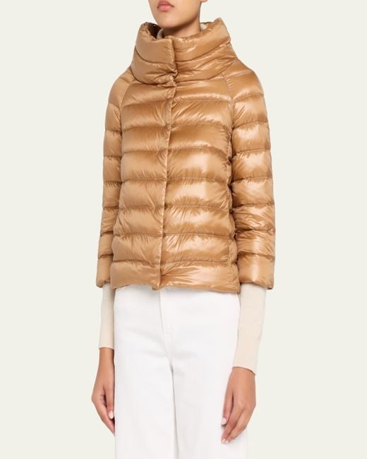 Herno Natural Sofia Ultra-Lightweight Down Bolero Jacket