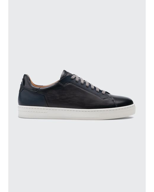 Magnanni Amadeo Leather Low-top Sneakers in Black for Men | Lyst