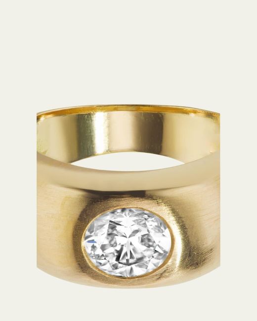 Shani Rind Aaryah 18K Natural Oval Diamond Shani Ring | Lyst