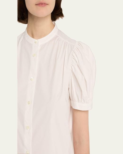 FRAME Natural The Gathered Top