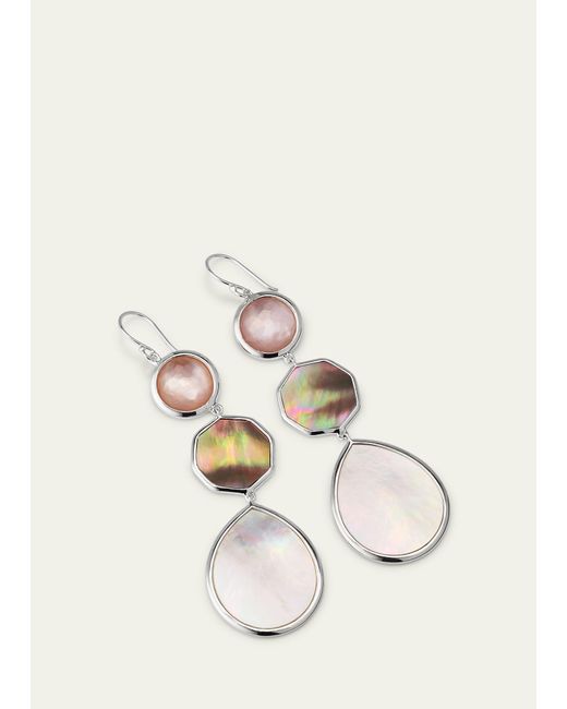 Ippolita White Crazy 8's Mother-of-pearl And Rock Candy Sterling Silver Earrings