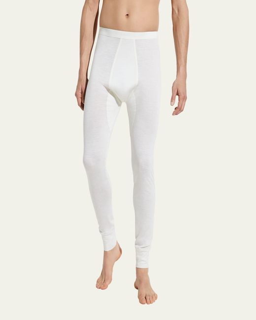 Zimmerli of Switzerland Natural Wool-Blend Long Johns for men