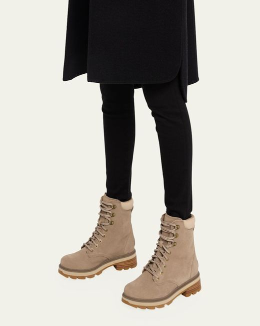 Sorel Natural Lennox Leather Lace-Up Boots
