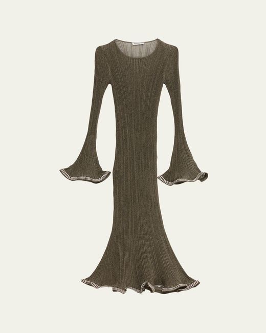 Jonathan Simkhai Natural Chessie Embellished Knit Midi Dress