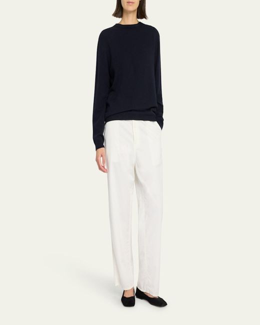 The Row Blue Kisaora Crewneck Cashmere Sweater
