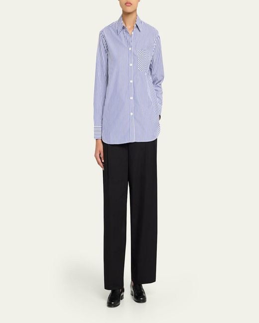 Rag & Bone Blue Maxine Striped Button-Front Shirt
