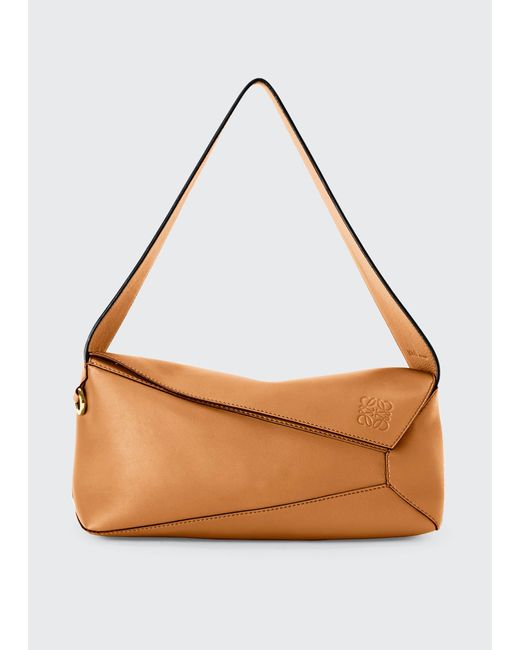 Loewe Puzzle Calfskin Hobo Bag in Brown | Lyst