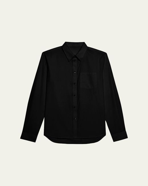 Helmut Lang Classic Button-Down Soft Cotton Shirt in Black for Men 