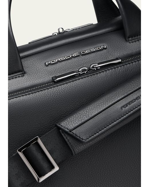 Porsche Design Black Roadster Small Leather Briefbag for men