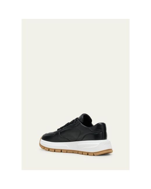 Prada White Leather Logo Runner Sneakers